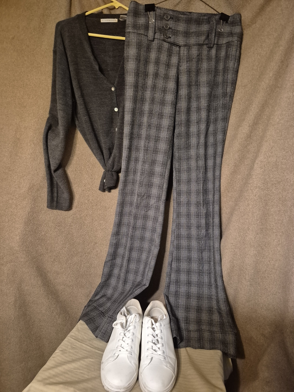 ALLOY Gray Plaid Boot Cut Dress Pants
